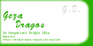 geza dragos business card